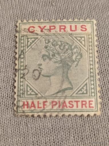 Британский Кипр 1894 года. Королева Виктория. Пол пиастра