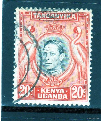 Британские колонии.Кения,Уганда,Танганьика.20с. Король Георг V.Фламинго.
