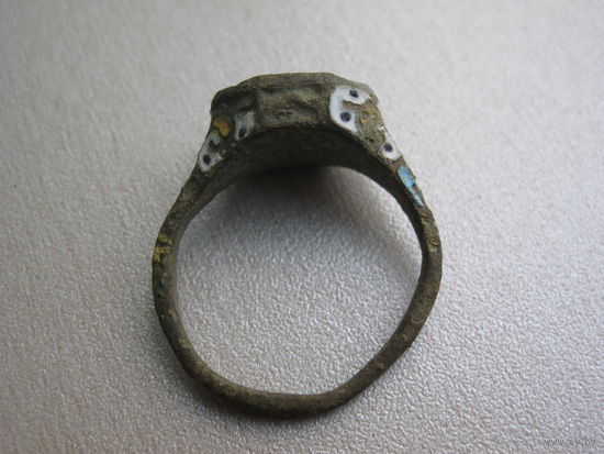 Кольцо. Перстень. Остатки эмали. #1