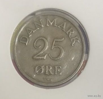 Дания 25 эре 1950 NB в холдере