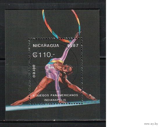Никарагуа-1987,(Мих.БЛ.174) гаш., Спорт,