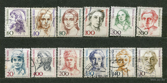 Немецкие женщины вошедшие в историю. Германия. 1986 - 1994. Серия 12 марок
