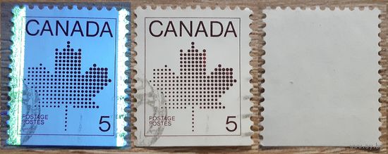 Канада 1982 Кленовый лист. 5С. Без перфорации снизу