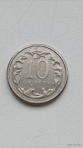 Польша. 10 грошей 2012 года.