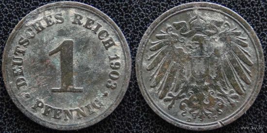 YS: Германия, Рейх, 1 пфенниг 1903D, KM# 10 (1)