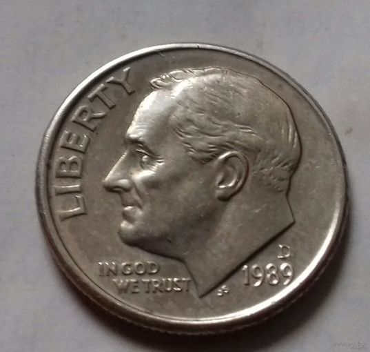 10 центов (дайм) США 1989 D