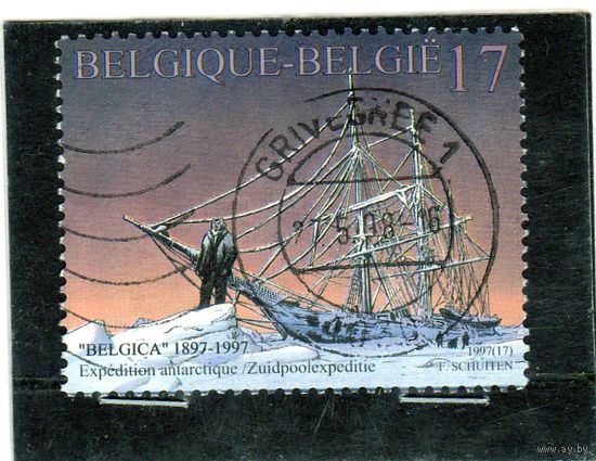 Бельгия.Ми-2778. Экспедиция на Южный полюс. 100 ktn/ Корабль BELGICA/ 1997