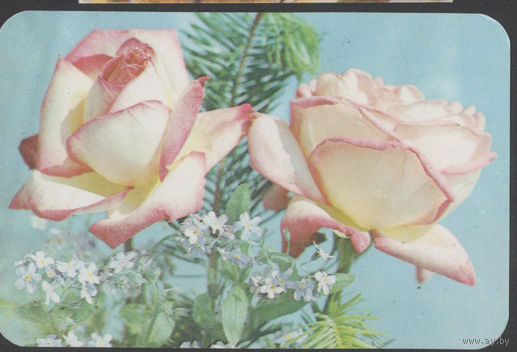Календарик. Цветы. 1990.