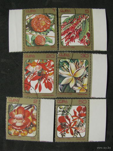 Куба 1984 Карибские цветы полная серия