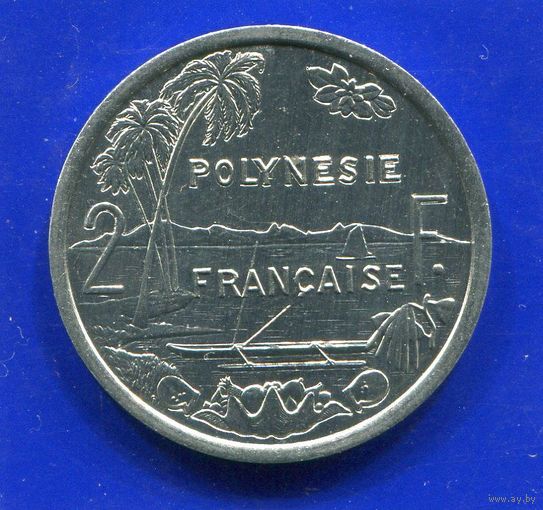 Французская Полинезия 2 франка 1999 UNC
