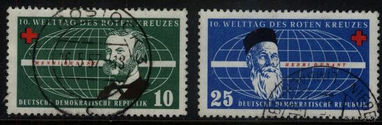 ГДР 1957 Mi# 572-573  Гашеная (DDR01)