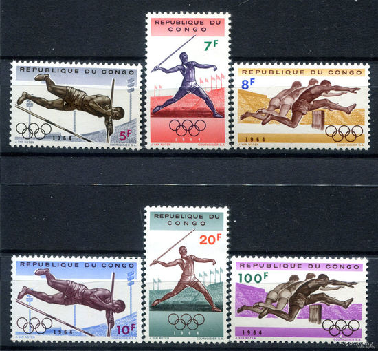 Конго (Киншаса) - 1964г. - Летние Олимпийские игры в Токио - полная серия, MNH