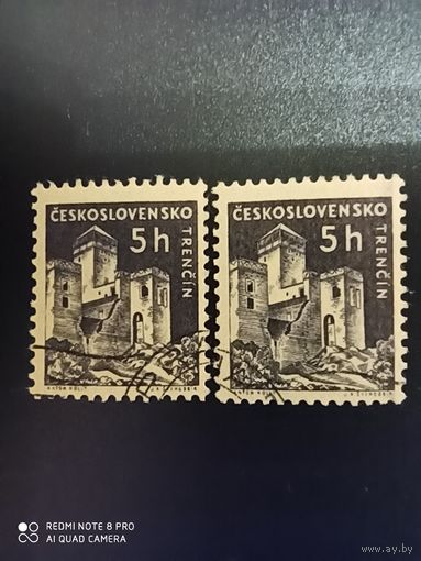 Чехословакия 1960, замки, 2 марки
