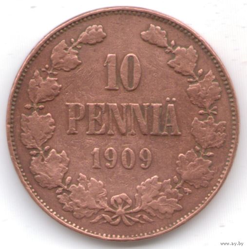 10 пенни 1909 год _состояние VF+