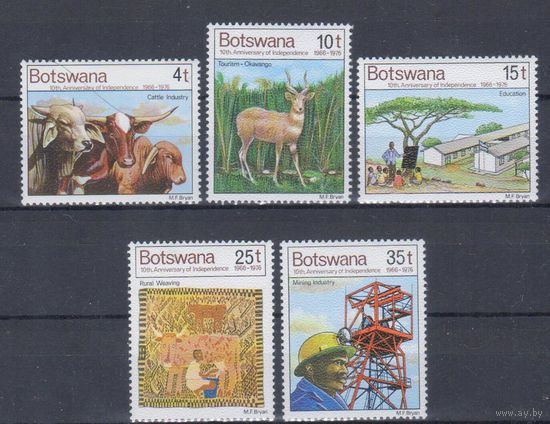 [1736] Ботсвана 1976. Фауна.Образование.Промышленность. MNH