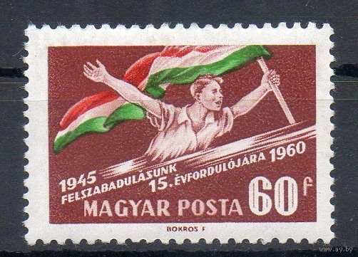 15-я годовщина освобождения Венгрии от фашизма Венгрия 1960 год 1 марка