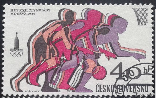 Чехословакия 1980 олимпиада в Москве спорт  баскетбол (АНД
