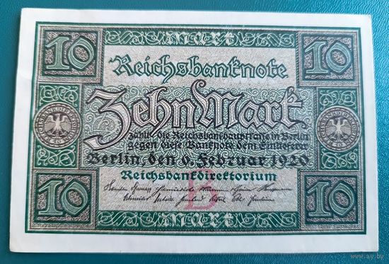 10  марок 1920  REICHSBANKNOTE Банкнота Веймарская республика  Берлин