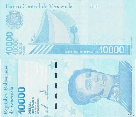 Венесуэла 10000 Боливар 2019 UNС П1-240