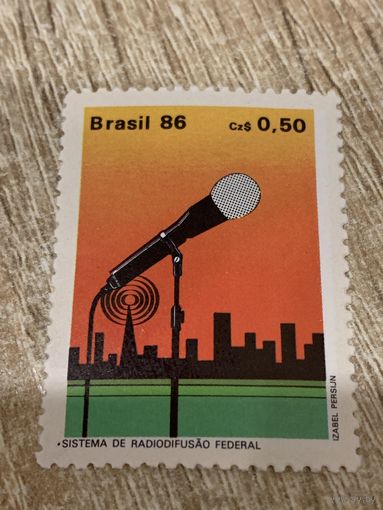 Бразилия 1986. Система радиовещания. Марка из серии