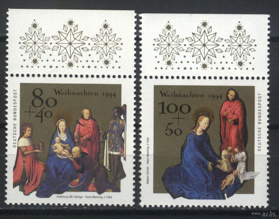 Германия 1994 Рождество Mi# 1770-1771 (MNH**)