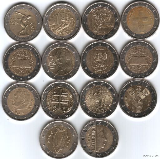 Юбилейные и ходовые монеты ЕС, цена за монету, предпочтителен обмен.