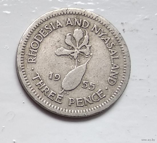 Родезия и Ньясаленд 3 пенса, 1955 4-11-32