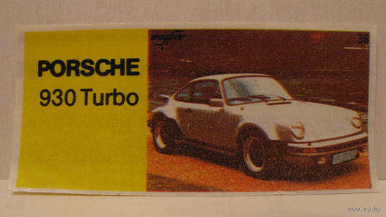 Вкладыш от жвачки mayfair 36 Porsche