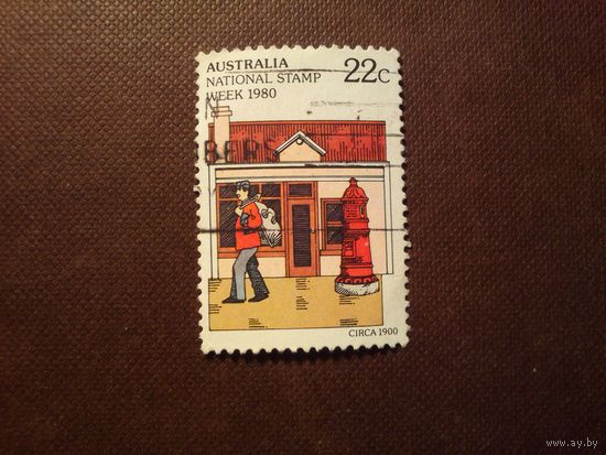 Австралия  1980 г.Национальная неделя почтовых марок - почтальон и почтовый ящик./21а/