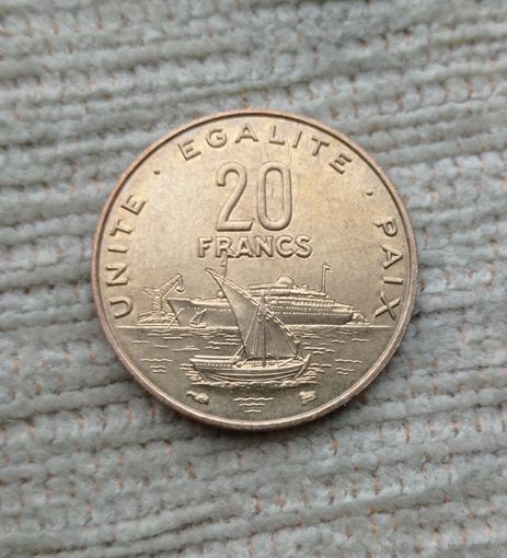 Werty71 Джибути 20 франков 1996 Корабль