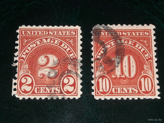 США 1930 Две доплатные (служебные) марки