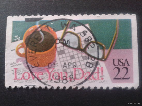 США 1987 поздравительная марка