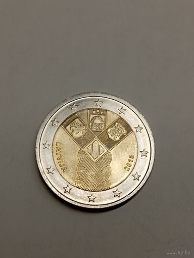 2 евро 2018 Латвия (100 лет независимости государств)