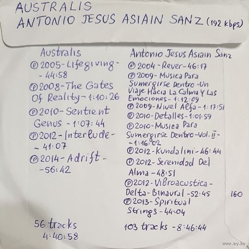 CD MP3 дискография AUSTRALIS, ANTONIO JESUS ASIAN SANZ - 2 CD