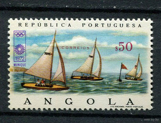 Португальские колонии - Ангола - 1972 - Летние Олимпийские игры - (марка помята) - [Mi. 582] - полная серия - 1 марка. MNH.