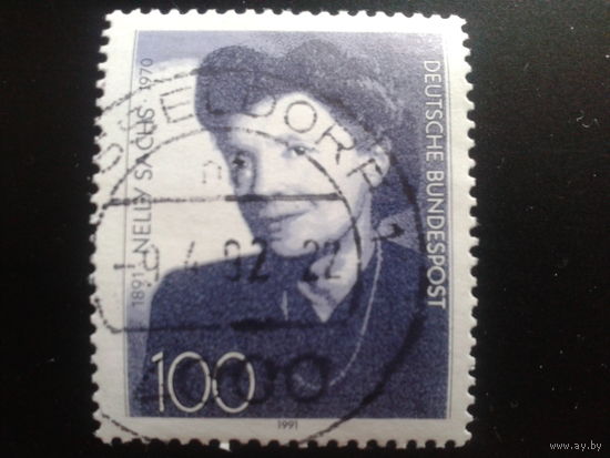 Германия 1991 поэтесса и писательница, Нобелевский лауреат Михель-0,6 евро гаш.