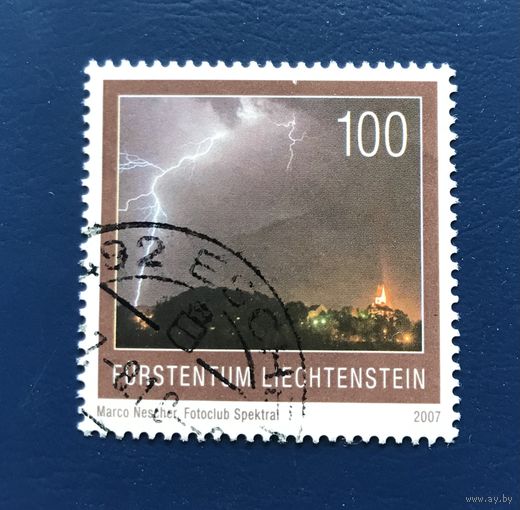 Лихтенштейн 2007 год Город Молния Явления Природы Mi:1465 Гашеная