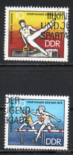 III детская и юношеская спартакиада ГДР 1970 год серия из 2-х марок