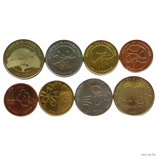 Аргентина набор 4 монеты 2017-2018 UNC