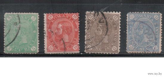 Румыния-1890, (Мих.77-81) гаш. , Стандарт, Король Карл I, 4 марки