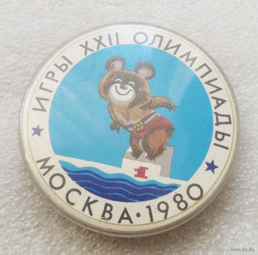Плавание. Олимпиада Москва 1980. Олимпийский Мишка. Спорт #0294-SP7
