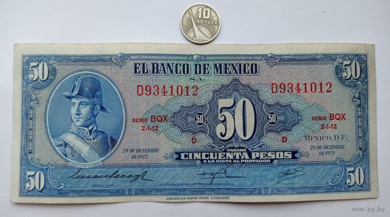 Werty71 Мексика 50 песо 1972 банкнота