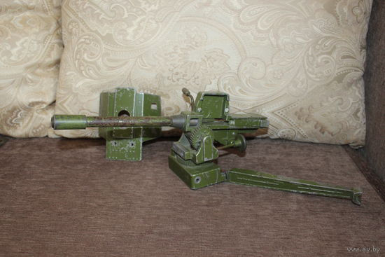 Детская игрушка-пушка, гаубица, времён СССР, алюминий, длина 44 см.