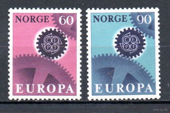 EUROPA Норвегия 1967 год серия из 2-х марок