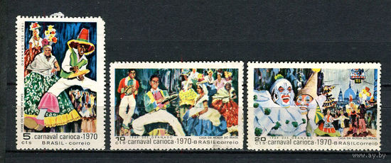 Бразилия - 1969 - Карнавал в Рио-де-Жанейро - [Mi. 1243-1245] - полная серия - 3 марки. Гашеные.  (Лот 22CJ)
