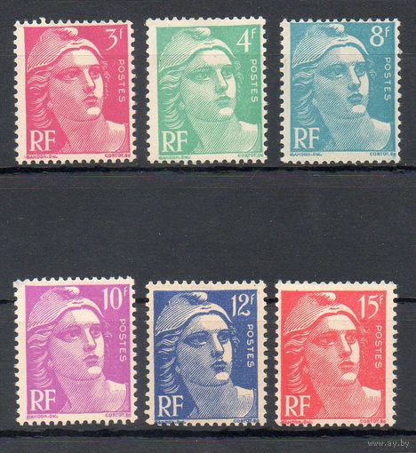 Стандартный выпуск Франция 1947 год 6 марок