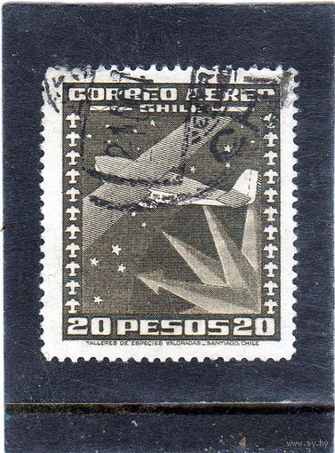 Чили. Mi:CL 216. Самолет и небо. Серия: Воздушная почта. 1934.