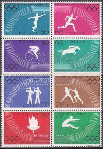 1960 Польша спорт Michel 1166-1173VB 1960 Олимпиада Рим 6.00 EUR **
