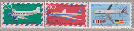 Авиация самолеты ФРГ Германия  3 марки лот 1045