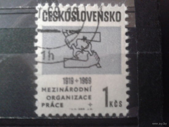 Чехословакия 1969 50 лет межд. организации труда с клеем без наклейки